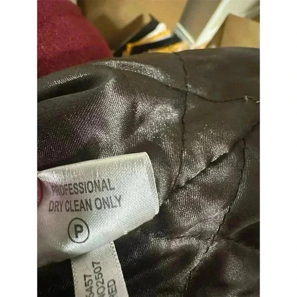 Calvin Klein Women's Double Breasted Peacoat Burgundy Size 6 - Picture 7 of 8